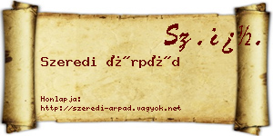 Szeredi Árpád névjegykártya