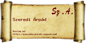 Szeredi Árpád névjegykártya